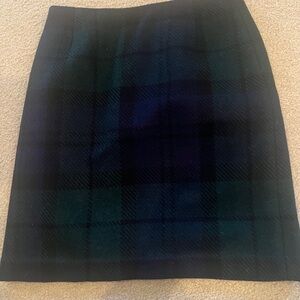 Eddie Bauer tartan Black and Green Plaid Pencil Skirt 6